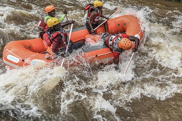 Uganda Water Rafting Federation team in action
